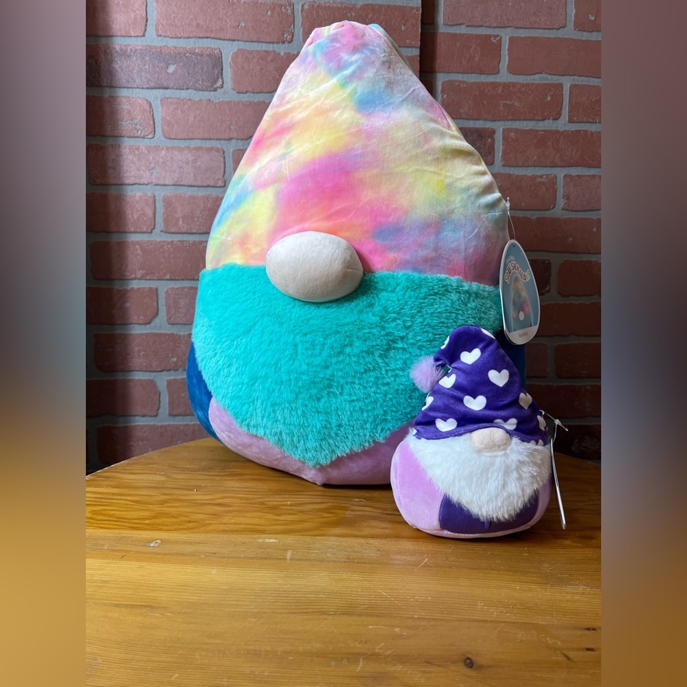 NWT Rayford (20”) and Nefen(4.5”) Squishmallows Gnomes Plush Toy